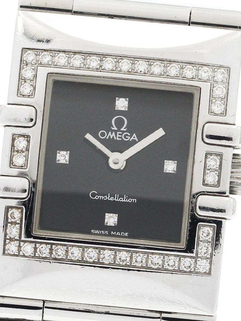 Omega Constellation Diamond Bezel Black Dial Quartz Ladies Watch939335